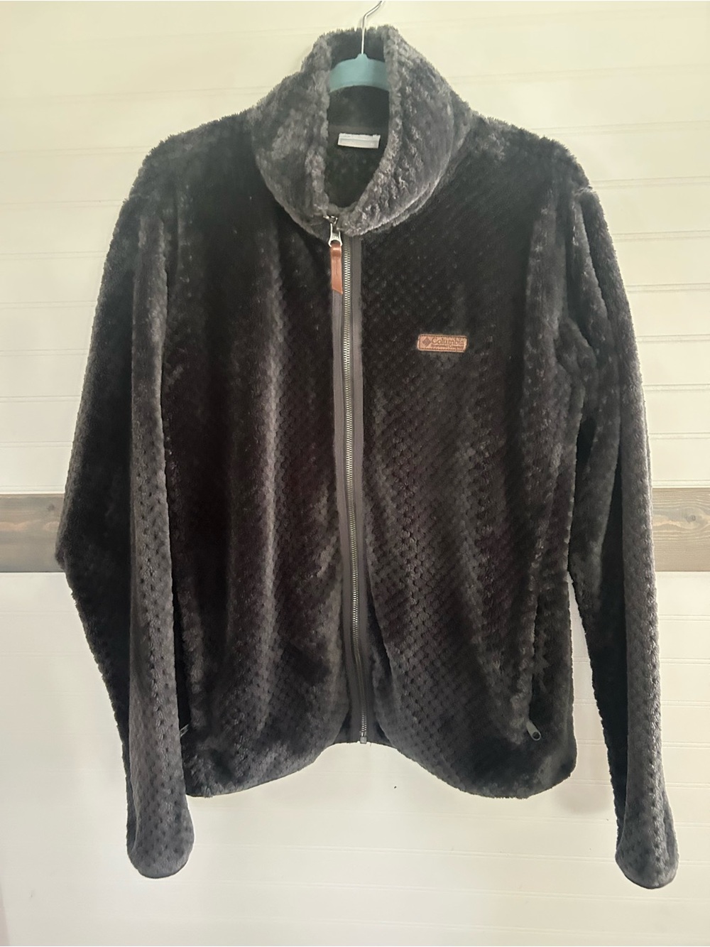 Columbia Women's Charcoal Plush Full-Zip Teddy Jacket